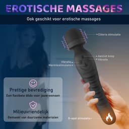 Lena 2-in-1 Vibrator - Clitoris & G-spot Stimulator - Vibrators voor Vrouwen – Magic Wand – Dildo – Seks Toys voor Vrouwen en Koppels - Waterdicht & Stil – Seksspeeltjes – Zwart — thumbnail 2