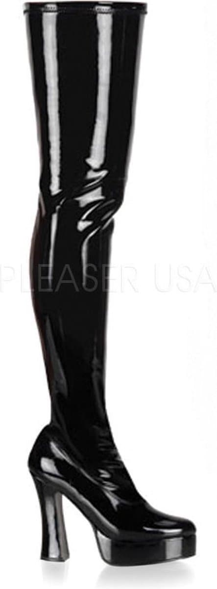 Pleaser - ELECTRA-3000Z Plateau overknee Laarzen - US 14 - 45 Shoes - Zwart — afbeelding 1