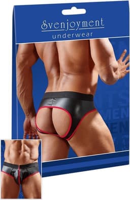 Slip Met Open Achterkant - Zwart/Rood — thumbnail 9