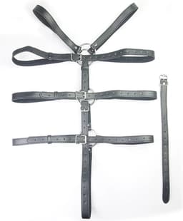 Lichaam bondage set - Handboeien - Extreme BDSM - Leder — thumbnail 4
