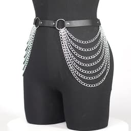 Bodychain heup harnas - Open kruis - Festival - Feest - BDSM - Rollenspel - Verstelbaar - RVS — thumbnail 5