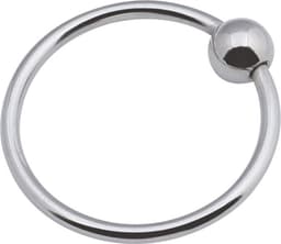 Banoch | Glansring Veronica Ø 40 mm | zilverkleurige metalen eikelring | cockring — thumbnail 1