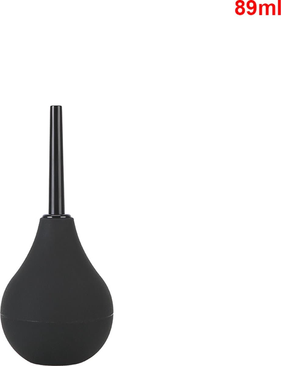 Anale reiniging douche - Klysma - Anaal Douche - Klysmaset - Anus spoelen bij constipatie - 89 ml - Zwart - Intieme Verzorging - Darmreiniging - Enema - Inwendige Douche reiniging - Hygiëne - Bidet - Siliconen - Silecone - Vrouw - Man - Unisex — afbeelding 1