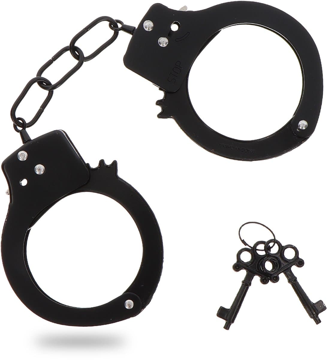 TOYJOY - Metal Handcuffs - Bondage / SM Cuffs Zwart — afbeelding 1