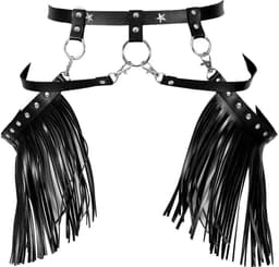 Heup harnas met kwastjes - Feest - BDSM - Outfit - Zwart — thumbnail 3