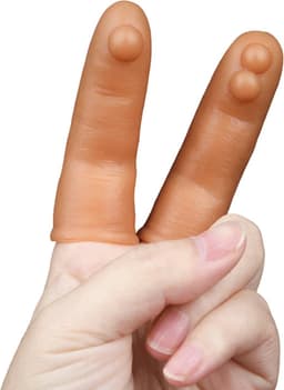 Vinger condoom extra stimulatie - Set van 2 - Vinger vibrator - One size - Clitoris stimulans - Anale stimulatie — thumbnail 1