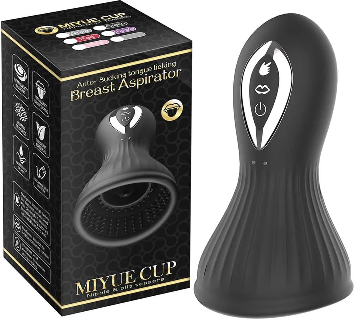 Elektrische clitoris en tepel zuiger - Vibrator - Tong - Clitoris pomp - Tepel en borst - 7 zuig en vibratie standen - Zeer goede kwaliteit — afbeelding 1