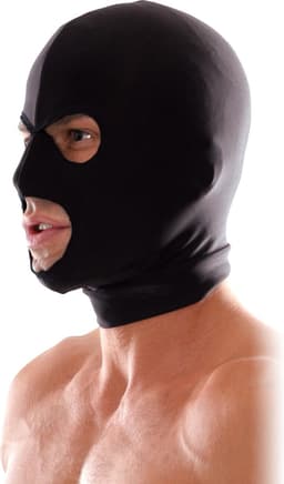 Pipedream Fetish Fantasy Masker Spandex 3 Hole Hood zwart — thumbnail 3