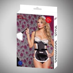 Body Pleasure - super strak - sexy lingerie - kamermeisje setje- schoonmaakster - sexy party outfit - tl91 - rollenspel - verpakt in gave cadeaubox — thumbnail 1