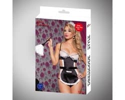Body Pleasure - super strak - sexy lingerie - kamermeisje setje- schoonmaakster - sexy party outfit - tl91 - rollenspel - verpakt in gave cadeaubox