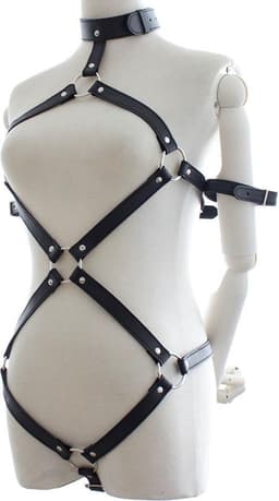 Banoch | Bondage Elegant Body - Harness -Zwart bondage harnas — thumbnail 12