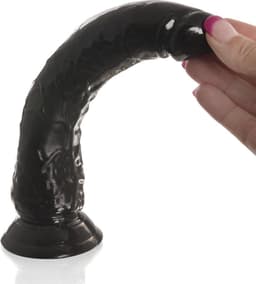Dildo Fantasy Pleasure 'being fetish', Dildo met zuignap - Siliconen - zwart, 21 cm lang. — thumbnail 1