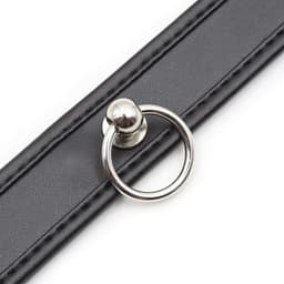 Banoch - Collar of O black - Zwart Pu Leer - halsband bdsm — thumbnail 10