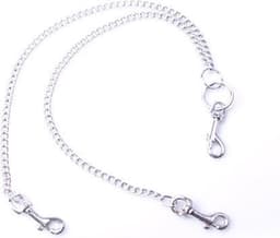 RVS Schakel Ketting 3 Aansluitpunten met Karabijn Haken — thumbnail 3