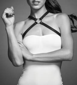Bijoux Indiscrets Maze Chest Thin Harnas  - Zwart — thumbnail 5