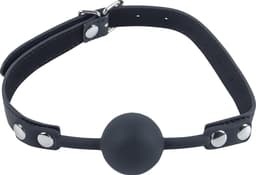 Banoch - Ball gag siliconen met verstelbare band - Zwart - Bal ∅ 4 cm — thumbnail 6