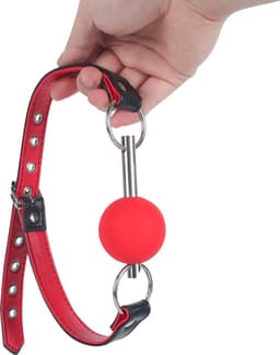 Banoch - Ball gag Red Luxe - Siliconen - Rood — thumbnail 4