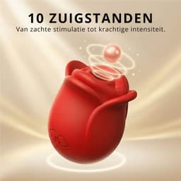 SF Toys RoseAir - Roos vibrator met App-bediening - 10 Zuigstanden - Magnetisch USB-oplaadbaar - IPX7-waterdicht - Rood — thumbnail 4