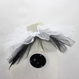 Dames Vintage Tule Kraag Zwart Witte Nepkraag Halsruches Clownkraag Ruches Kant Sierkraag Voor Halloween Carnaval Cosplay Kostuum Accessoires — thumbnail 2