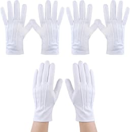 Handschoenen, XL, ceremoniehandschoenen van polyester, voor formele smoking, sieradeninspectie, tovenaarskostuum en militaire parade, comfortabel en rekbaar — thumbnail 1