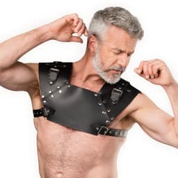 Rimba - Lederen Gladiator Borstharnas - Zwart — thumbnail 2