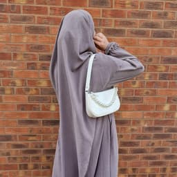 Abaya + Khimar Diamant Diamant Driehoek Cut Set Lange Hijab Moslim Sjaal Jilbab Moslim Maxi-jurk Gebedsjurk — thumbnail 4