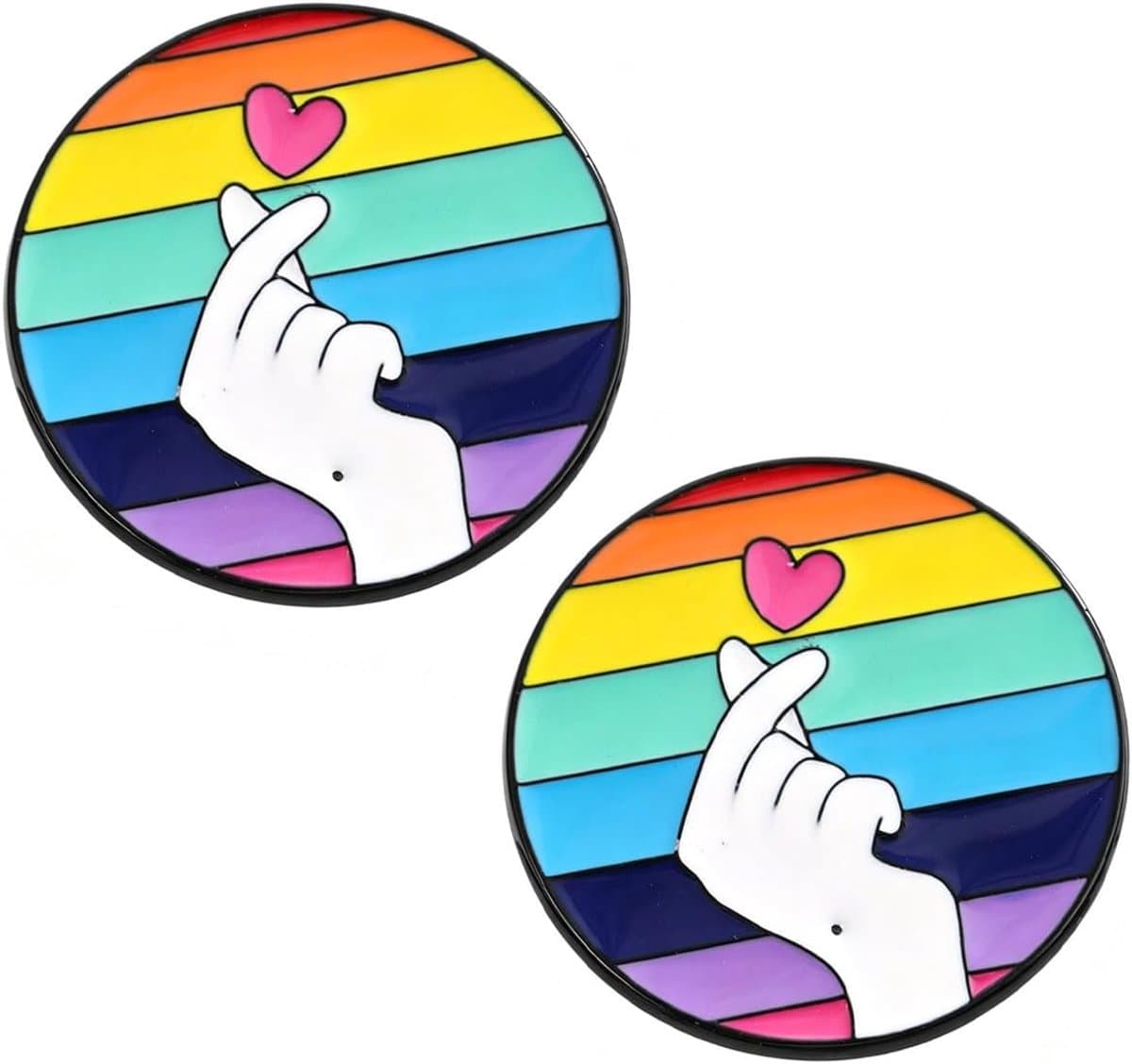 Emaille Pins Gay Pride Rainbow Cartoon, duurzame accessoires voor kleding, rugzakken en hoeden, symbool van ondersteuning van diversiteit. — afbeelding 1