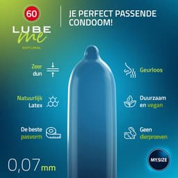 Voordeelverpakking MY.SIZE-condooms 60 mm, pak van 10 + MY.SIZE natuurlijk glijmiddel 100 ml + MY.SIZE-massagekaars — thumbnail 3