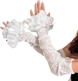 Handschoenen Kant Pols Gauntlet Bruid Pols Warmer Handschoen Voor Halloween Masquerades Proms Gauntlet — thumbnail 1