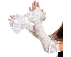 Handschoenen Kant Pols Gauntlet Bruid Pols Warmer Handschoen Voor Halloween Masquerades Proms Gauntlet