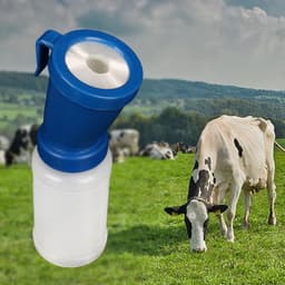 Speenreiniger - Melkbeker - Vee verzorgen - Terugstroomvrij ontwerp - 300 ml - Blauw — thumbnail 2