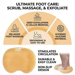 Foot Cleaner - 3D Massage Foot Mat with 75 Suction Cups, Easy Cleaning without Bending, Soft TPR Brushes, Relief of - ShopVlot — thumbnail 4
