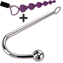 Anal Hook - Anaal Haak + GRATIS Anaal toy - Anal Beads - Anaal Dildo - Anale Speeltjes - g spot - DISCREET verpakt - Anale haak - Anal Plug - ∅ 30 mm bal - Toy - Kink - BDSM - Combi Pack — thumbnail 5