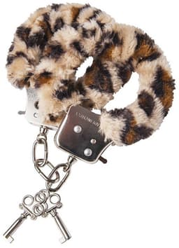 Handboeien pluche - Fluffy handboeien - Hand cuffs - Roleplay - Erotische speeltjes - Seksspeeltje - Vastbinden - Erotiek - Inclusief 2 sleuteltjes - Panterprint - Jonyx — thumbnail 1