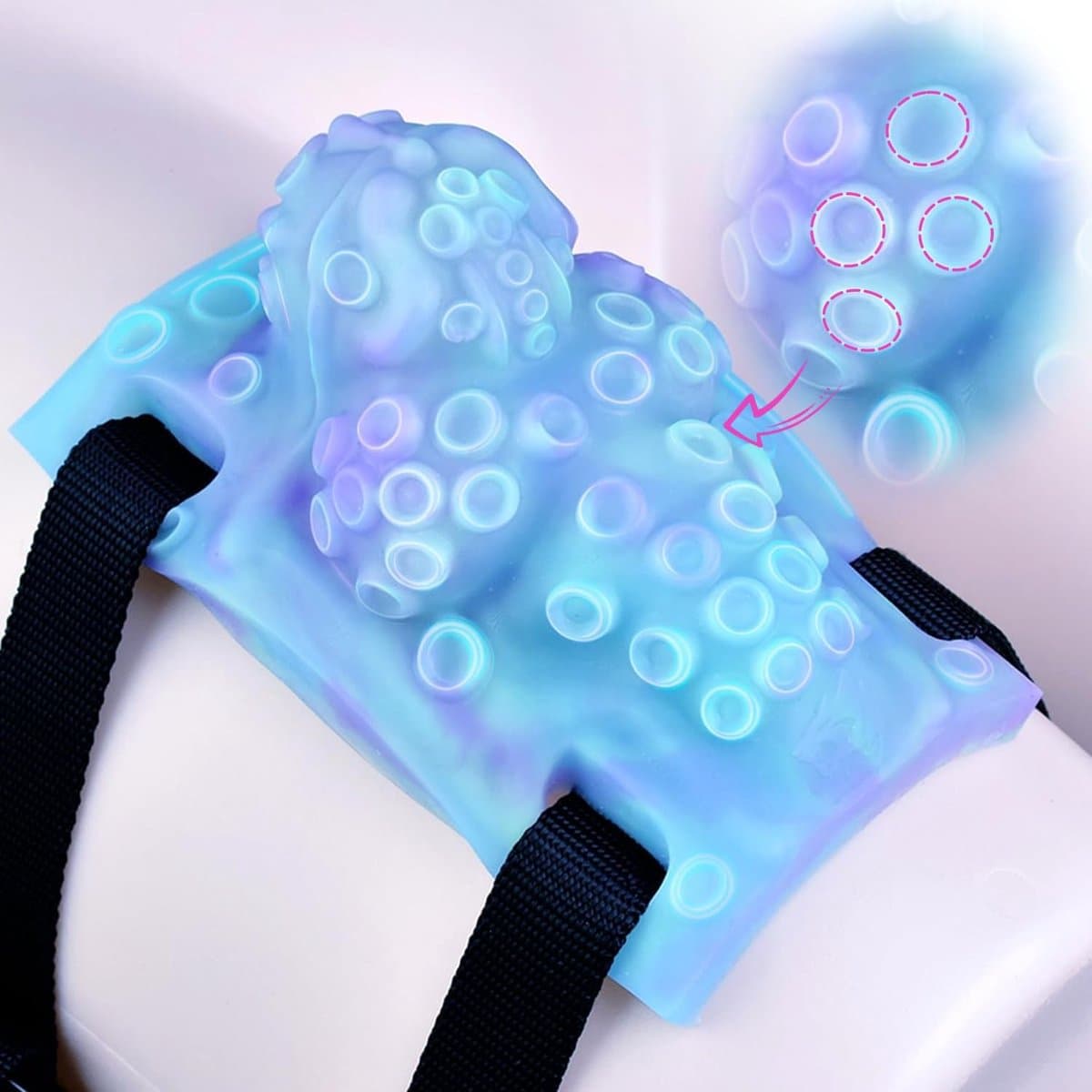 Daity Grinder-seksspeeltje, seksspeeltje met octopus-tentakel, clitorisstimulator voor voorspel met riem, lichtgevende tepel- en anale stimulator van zachte siliconen, waterdichte draagbare clitorisstimulator (Grinder) voor vrouwen en lesbiennes — afbeelding 1