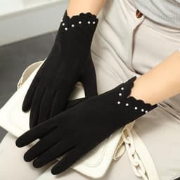 Dameshandschoenen - Herfst Winter - Touchscreen - Dun - Warm - Koudebescherming - Fiets Ski - Geschikt voor Outdoor - Zwart - 1 paar handschoenen voor dagelijkse kleding — thumbnail 4