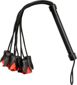 Rimba - BDSM Flogger met Rozen - Zwart/Rood — thumbnail 3