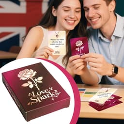 Vragenkaarten voor koppels - Gespreksstarter kaarten - Verdieping relatie - 50 romantische vragen - 50 kaarten - Multicolor — thumbnail 2