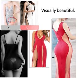 MTTProducts - C-String Thong - Strapless Ondergoed - Hartvormig Design - Wijnrood/Perzik - Geen Panty Lijn - Perfect voor Onder Kleding - Dames — thumbnail 3