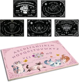 Houten Ouijabord - Pendelbord Kat - Spirituele Communicatie - Uniek Kittendesign - 30 x 21 cm - Roze — thumbnail 5