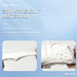 DOWO® - Hand Tool Masturbator (2 st.) - Pocket Pussy - Masturbator voor Man - Stroker - Masturbator - Sex Toys voor Mannen - Siliconen – 2 Stuks met Verschillende Structuren — thumbnail 3