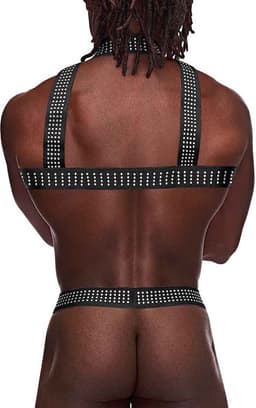 Elastische Harnas met Studs - Eén Maat - Zwart — thumbnail 3