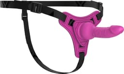 TipsToys® Strap On Voorbind Dildo – Verstelbaar Harnas met Dildo – Strap On Seksspeeltje voor Vrouwen & Koppels – Roze — thumbnail 3