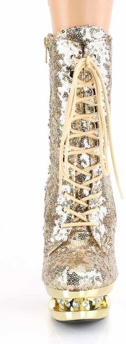 Pleaser - BLONDIE-R-1020 Plateau Laarzen, Paaldans schoenen - Paaldans schoenen - 37 Shoes - Goudkleurig — thumbnail 2