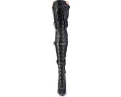 Pleaser - SEDUCE3028 Overknee Laarzen - Paaldans schoenen - 42 Shoes - Zwart — thumbnail 5