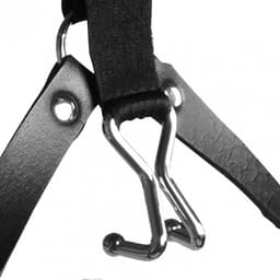 Shots - Ouch! Head Harness met Spider Gag en Neushaken - Zwart — thumbnail 12