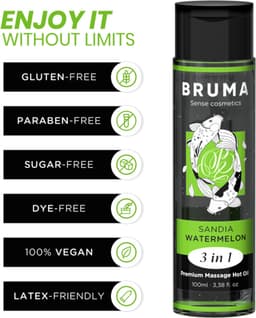 BRUMA - PREMIUM MASSAGE HOT OIL WATERMELON 3 IN 1 - 100 ML | EROTIC MASSAGE — thumbnail 1