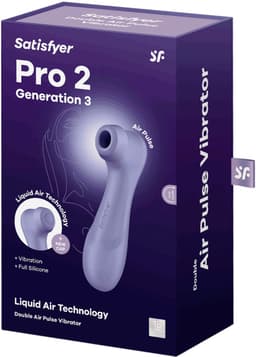 Satisfyer, vibrator, drukgolfvibrator, 'Pro 2 Generation 3', 16,5 cm, vloeibare luchttechnologie, incl. extra opzetstuk, 2 apart regelbare motoren — thumbnail 8