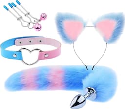 PleazureX - Lingerie Series - Roleplay vos - buttplug - collar - tepelklemmen - oortjes - erotisch — thumbnail 2