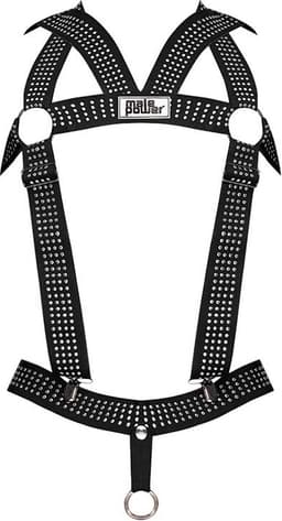 Elastische Harnas met Studs - Eén Maat - Zwart — thumbnail 4